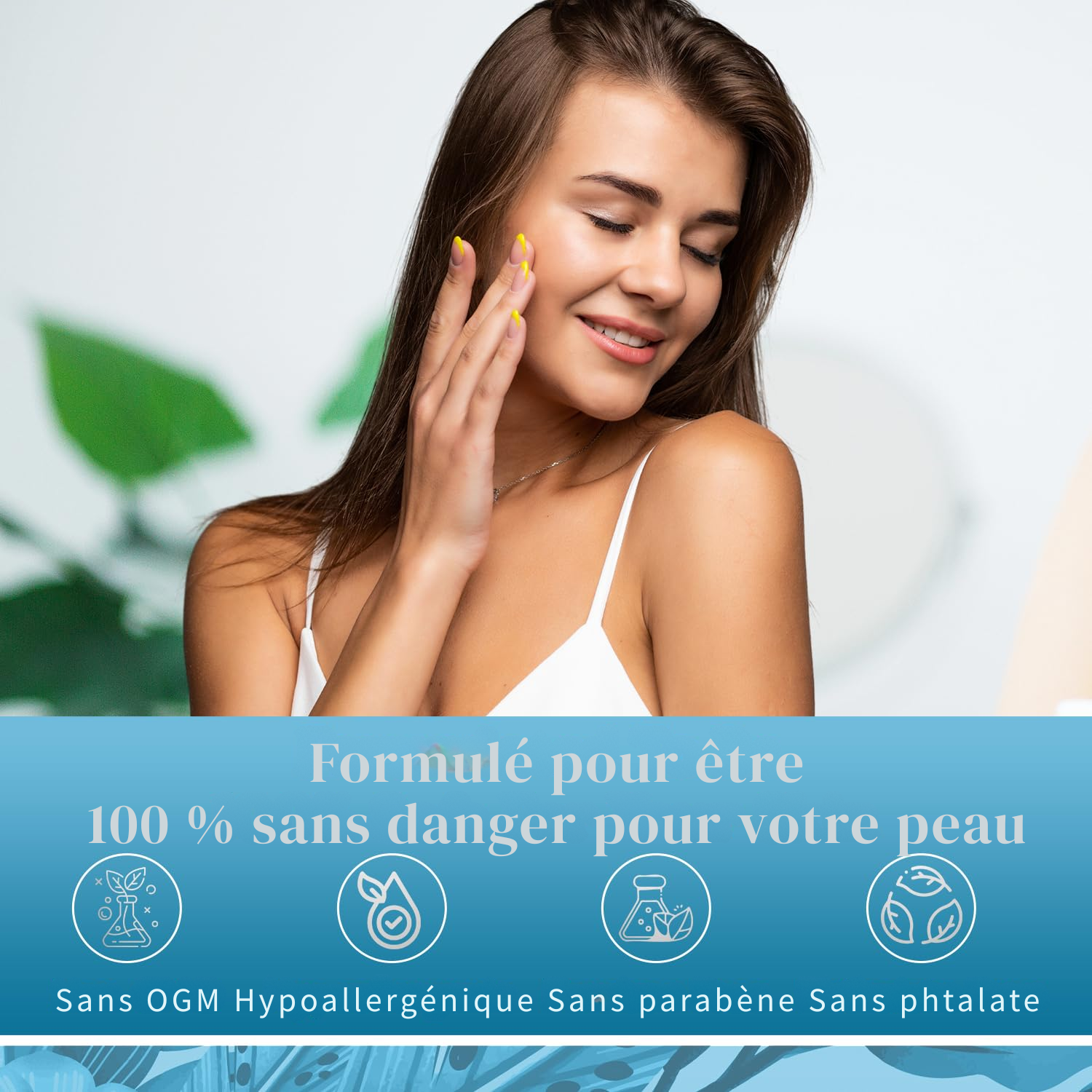 Crème Hydratante Visage à l'Acide Hyaluronique et Salicylique – Hydratation, Réduction des Cicatrices d’Acné et Anti-Âge – Crème de Jour Testée Dermatologiquement – Beauté Clean pour Tous Types de Peaux – 50 ml