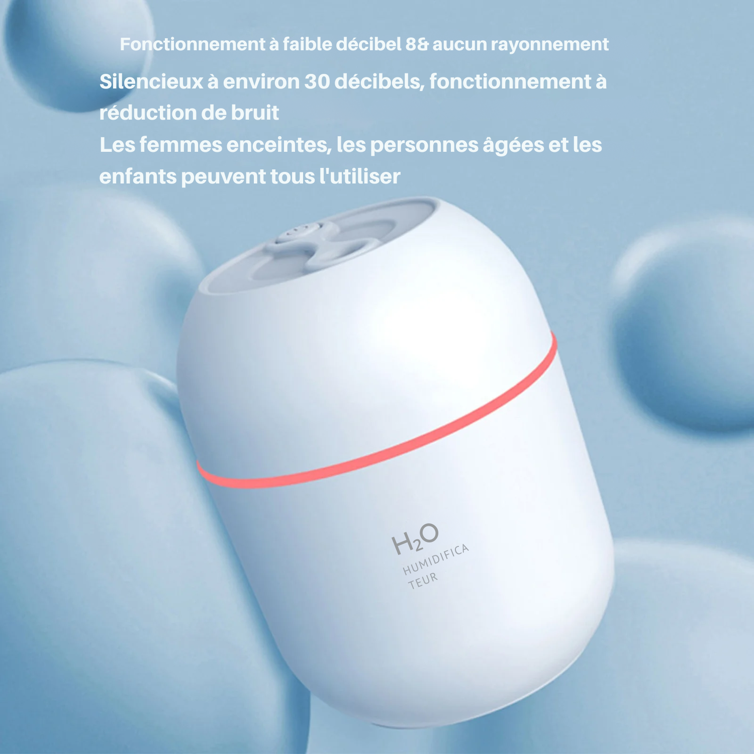 PROMO ! Mini Humidificateur Rechargeable USB – Portable & Silencieux – Idéal Maison, Bureau, Chambre