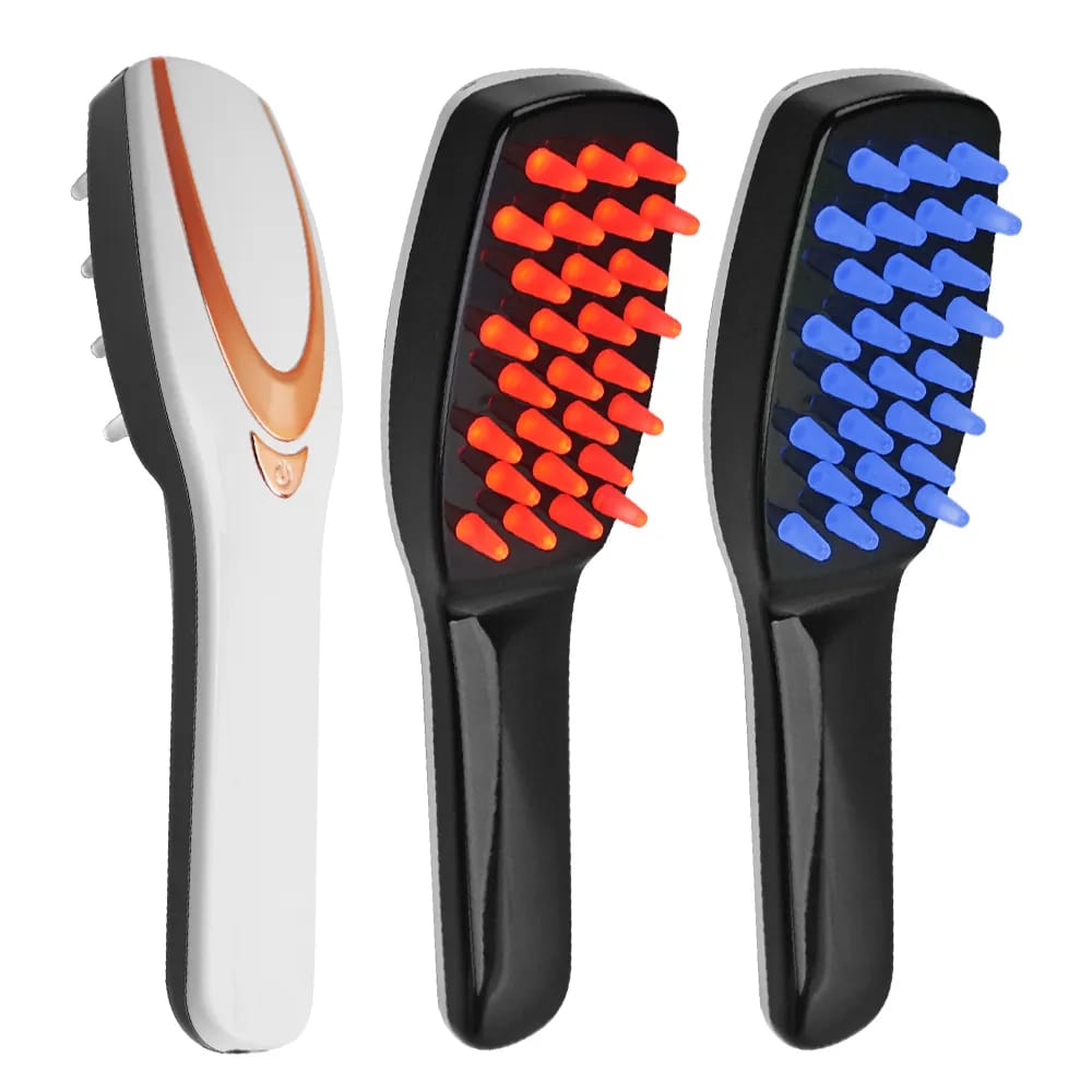 Peigne de Croissance Capillaire & Masseuse Cuir Chevelu – Laser & Brosse Intensive
