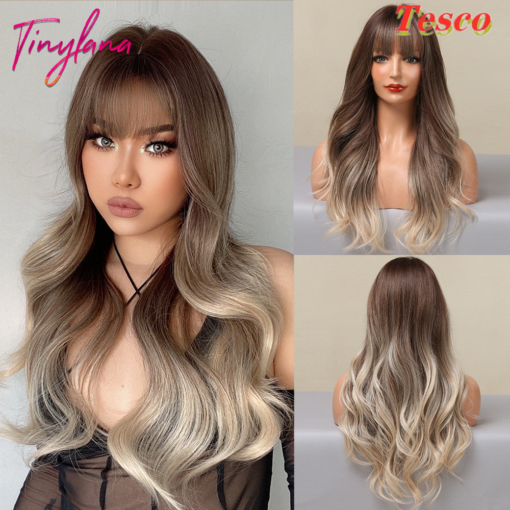 💖 Perruque Longue Bouclée – Style Doux & Élégant