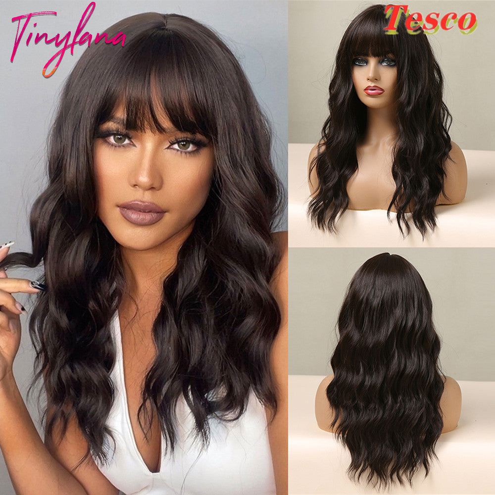 💖 Perruque Longue Bouclée – Style Doux & Élégant